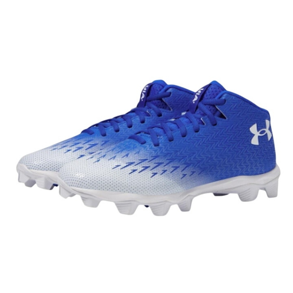 Under Armour Mens Spotlight Fran RM 4.0 Cleats US 8.5 EU 42 White Blue EUC